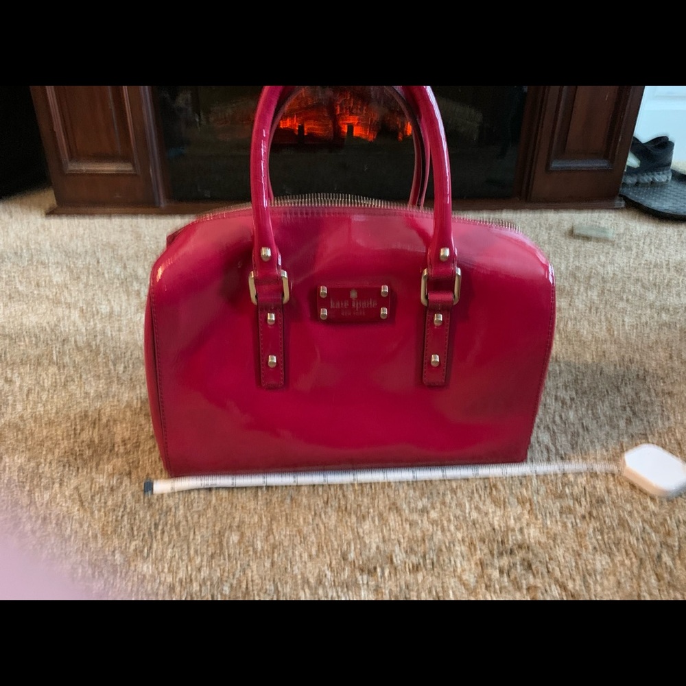 Kate spade pink patent leather handbag